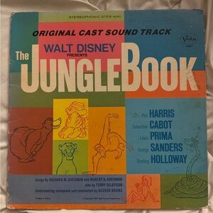 Disney Jungle Book Vinyl Record Blue Orange Green